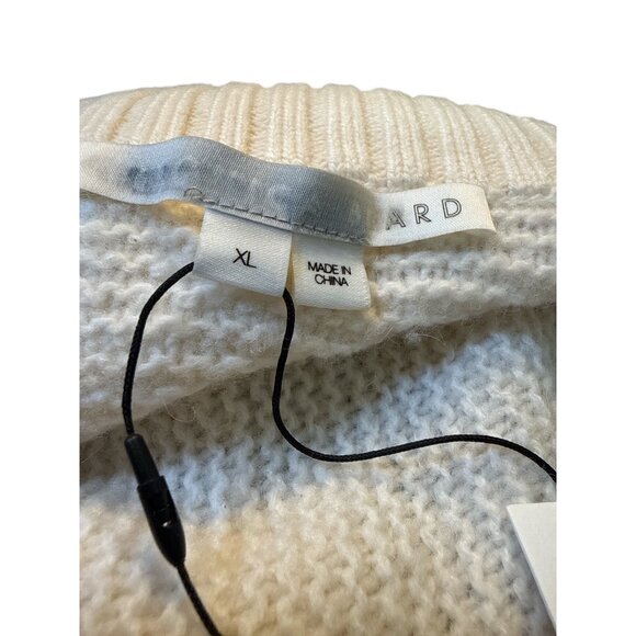 Veronica Beard Ivory Brogan Sweater XL Knit Pullover With Ribbed Collar NWT - Picture 5 of 9